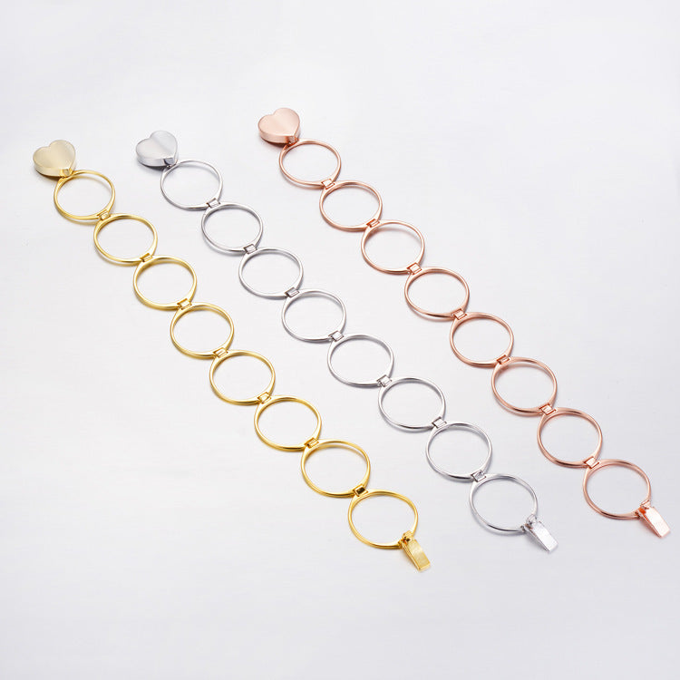 Love Bracelet-shaped Net Red Lesbian Folding Gold Lord Ring