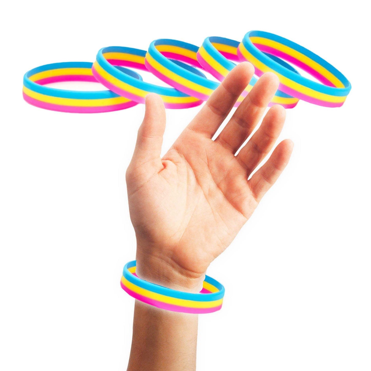 LGBTQ Pride Stripe Pansexual Silicone Bracelet