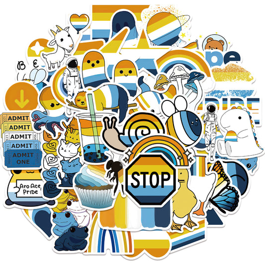 52pcs Colorful Pride Mixed Graffiti Stickers