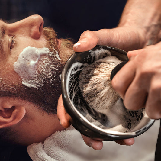 Cross-Border Men's Beard Suit Pogonotomy Brewing Bowl Barber Beard Cleaning Care Nylon Hair Beard Brush