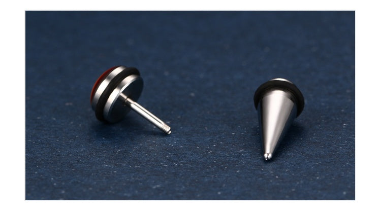 Rainbow Pride Titanium Steel Six Color Stud Earrings