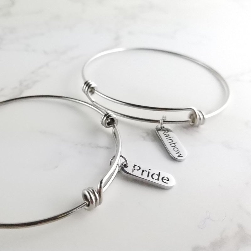 Rainbow Pride Couple Bracelet Titanium Steel