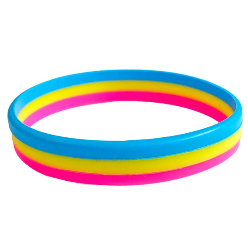LGBTQ Pride Stripe Pansexual Silicone Bracelet