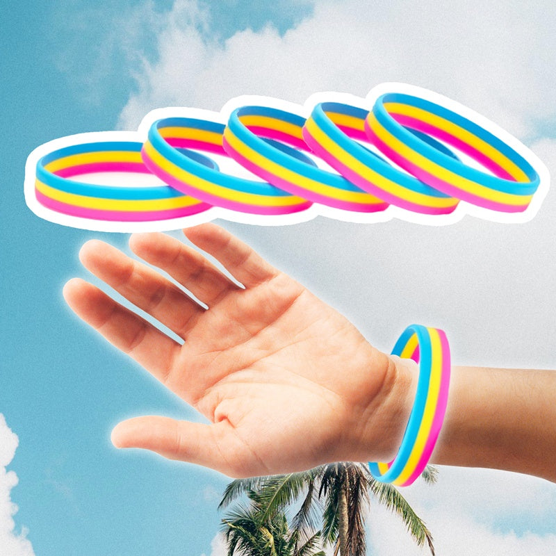 LGBTQ Pride Stripe Pansexual Silicone Bracelet